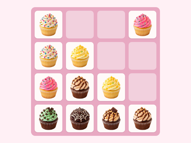 2048 Cupcakes game board