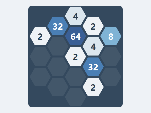 2048 Hexagon game board