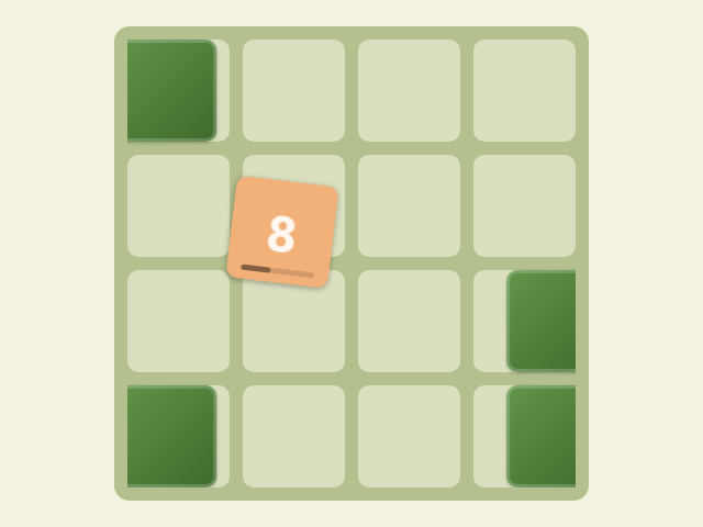 Flappy 2048 game board